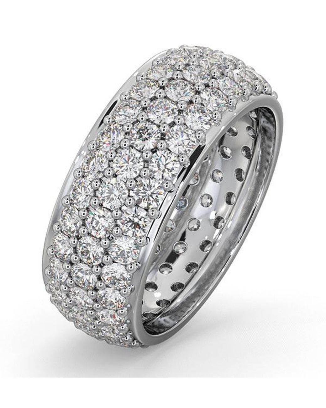 The Diamond Store Metallic Eternity Ring Sara 18K Diamond 3.00Ct H/Si for men