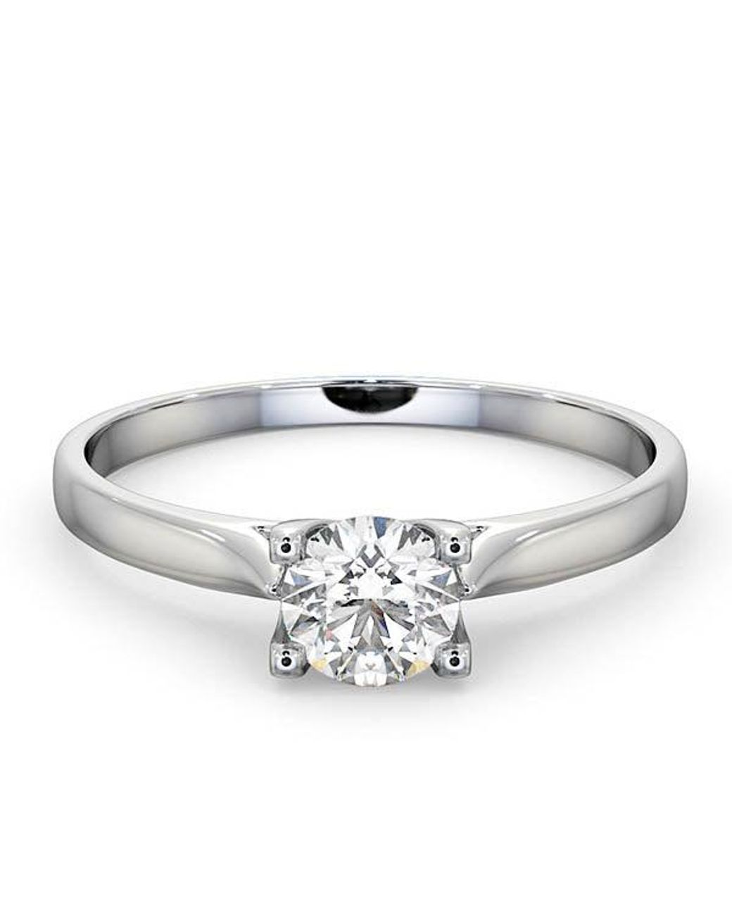 The Diamond Store Metallic Certified 0.50Ct Grace 18K Engagement Ring G/Vs