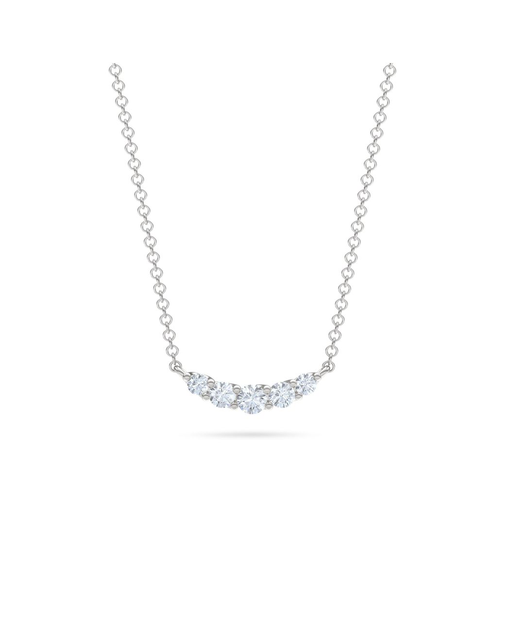 The Diamond Store Metallic Legacy 0.50Ct Round Cut Lab Diamond Necklace