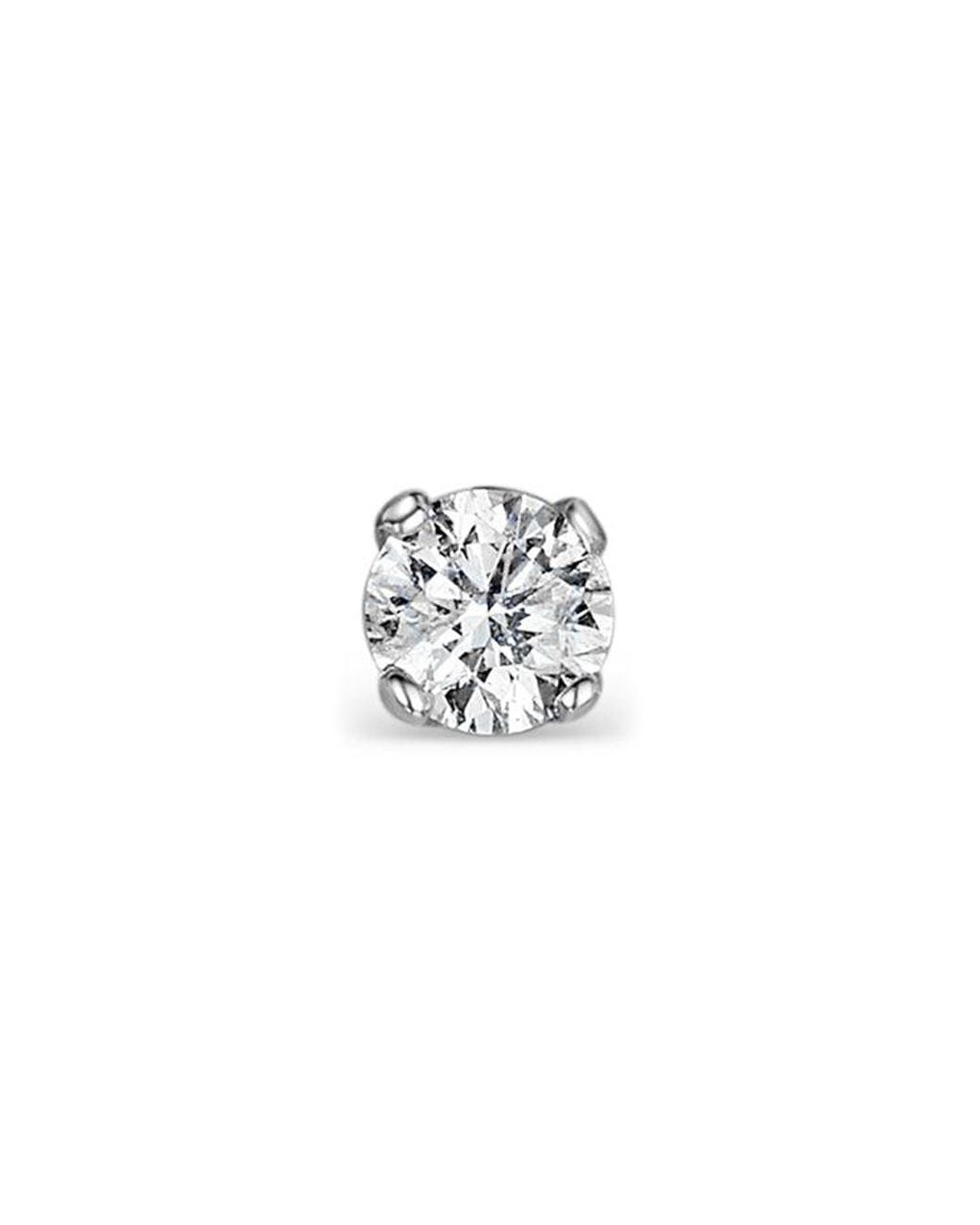 The Diamond Store White Single Stud Diamond Earring 0.25Ct Premium Quality 18Kw