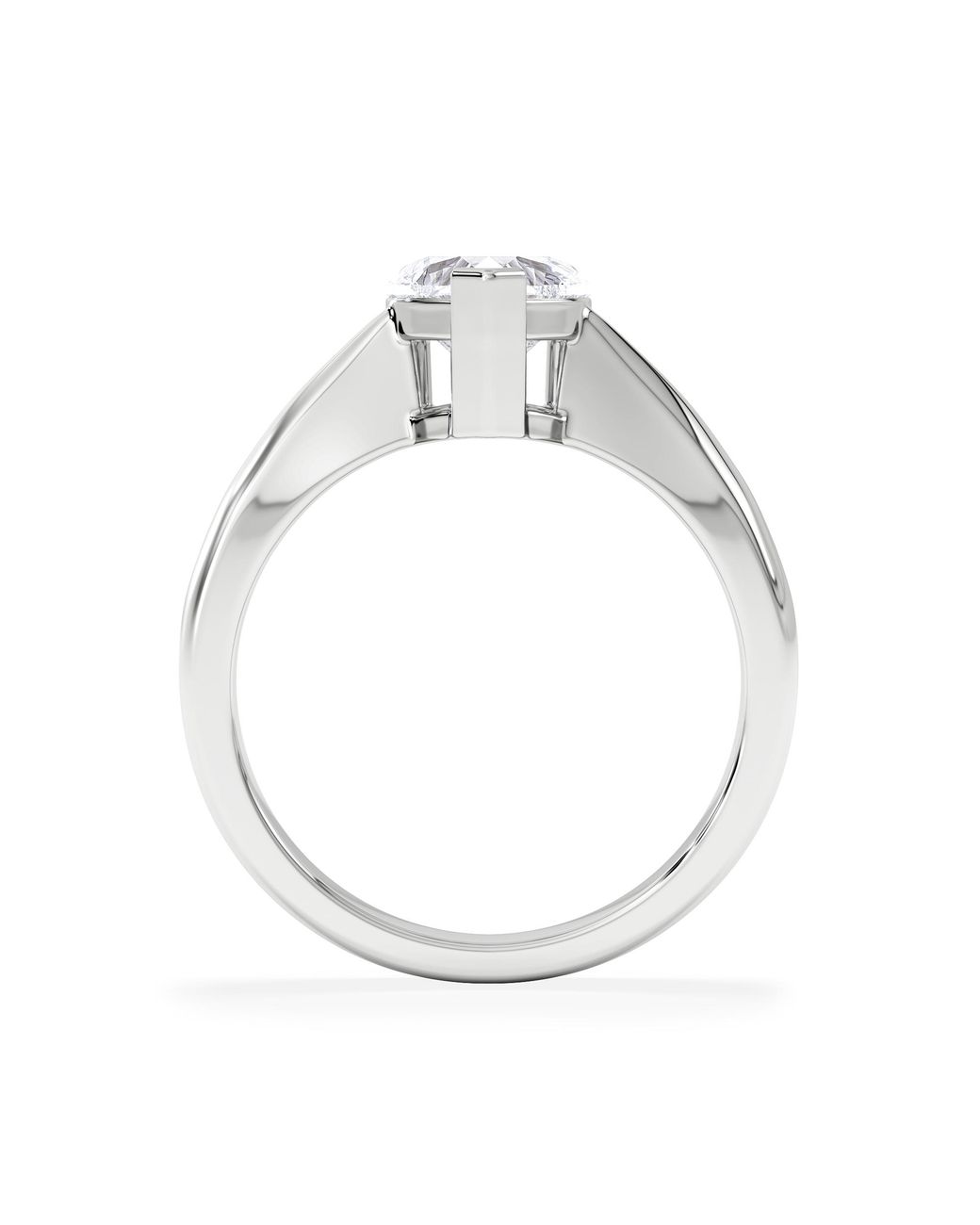 The Diamond Store White Naomi Heart Cut Lab Diamond Engagement Ring 1.00Ct H/Si
