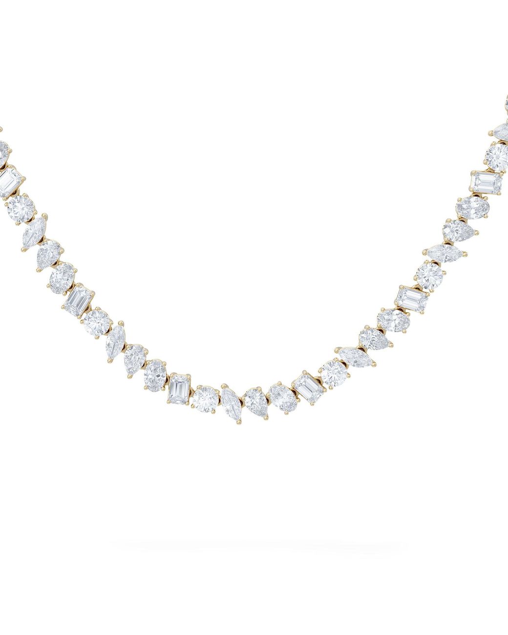 The Diamond Store Metallic Luxe 27.00Ct Lab Diamond Necklace With Igi Certified Mixed-Cut Diamonds