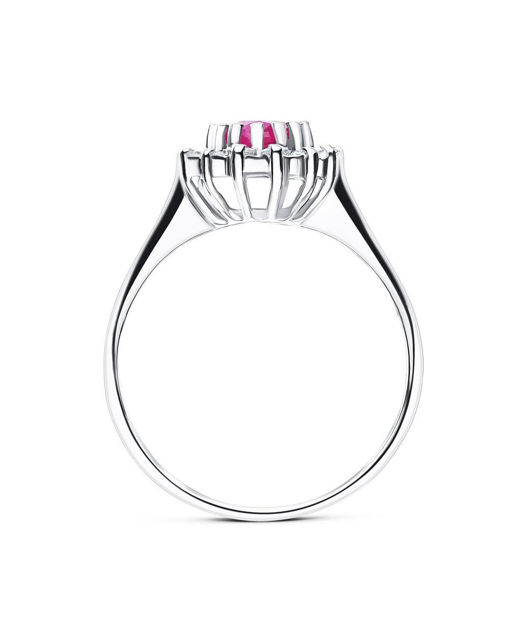 The Diamond Store Purple Ruby 0.95Ct And Diamond 9K Ring