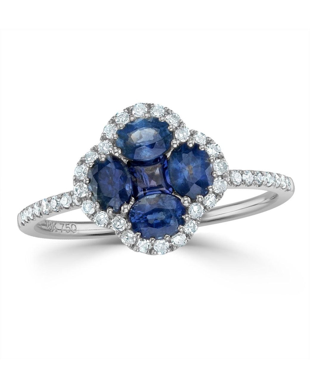 The Diamond Store Blue Alegria 1.31Ct Sapphire And Lab Diamond Ring