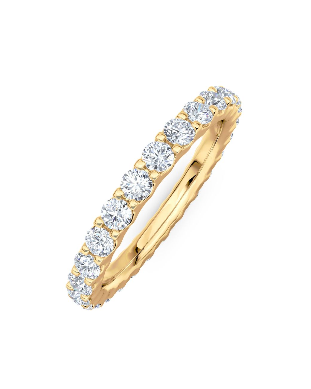 The Diamond Store Metallic Sempre Round Cut 1.00Ct Lab Diamond Eternity Ring