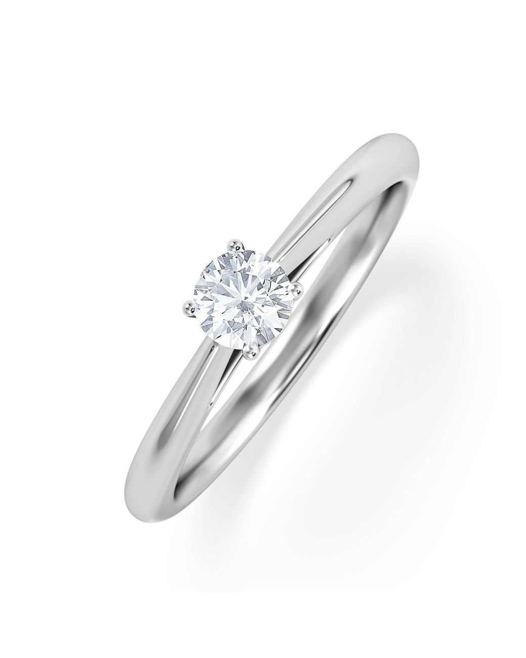 The Diamond Store White Engagement Ring Certified Elysia 18K Diamond 0.25Ct