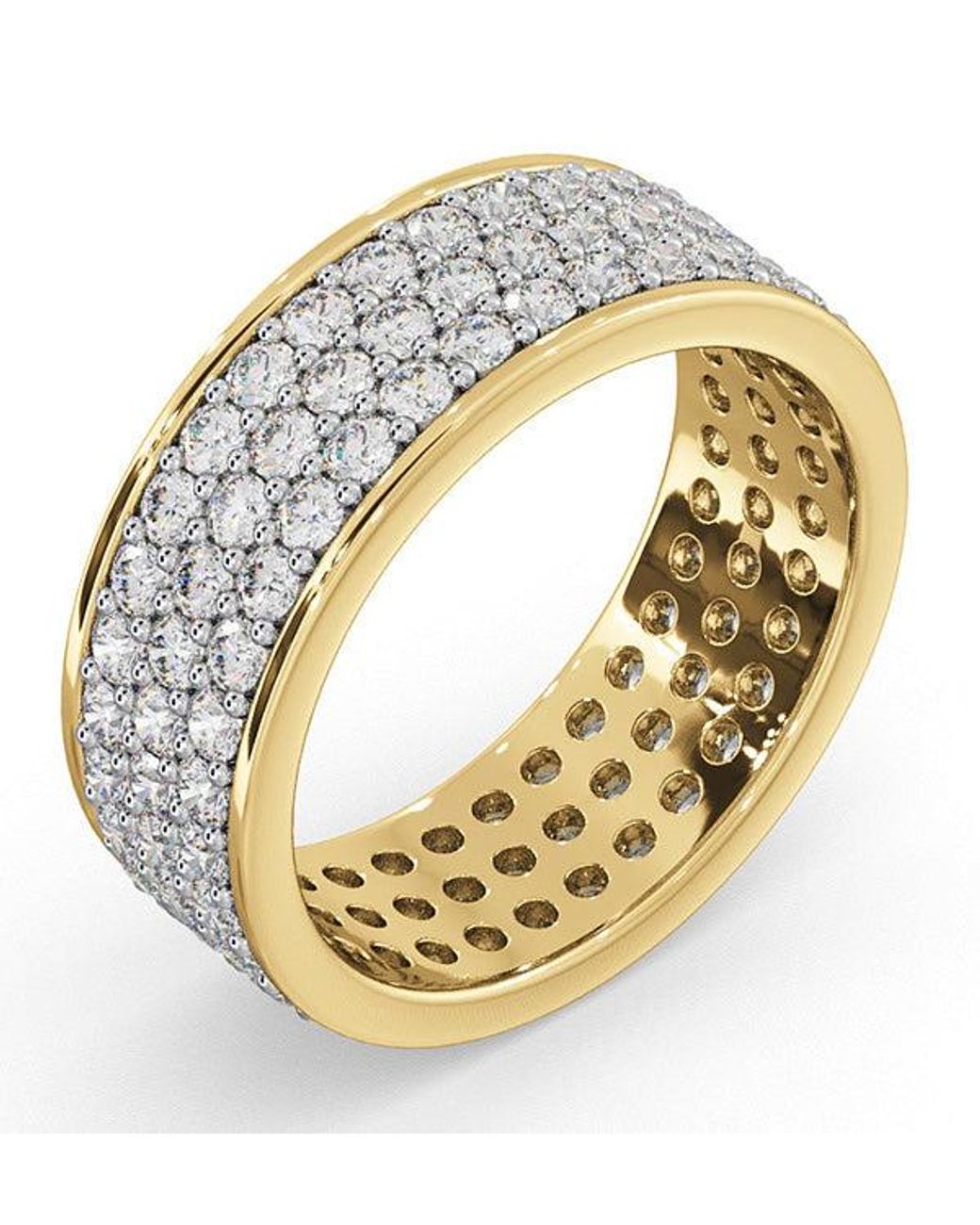 The Diamond Store Metallic Eternity Ring Tia 18Ky Diamond 2.00Ct H/Si