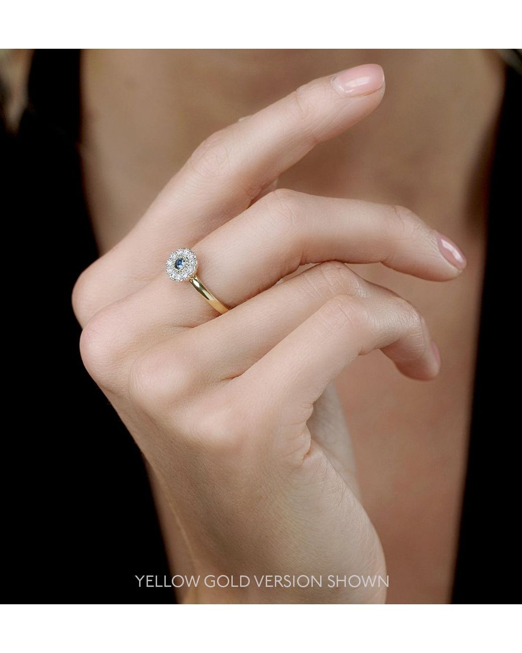 The Diamond Store White Sapphire And Diamond Halo Ring
