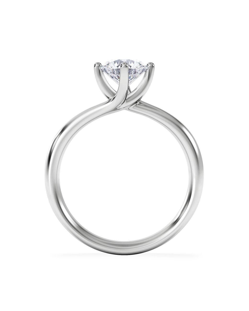 The Diamond Store White 1 Carat Diamond Engagement Ring Lily Lab F/Vs1 Igi Certified