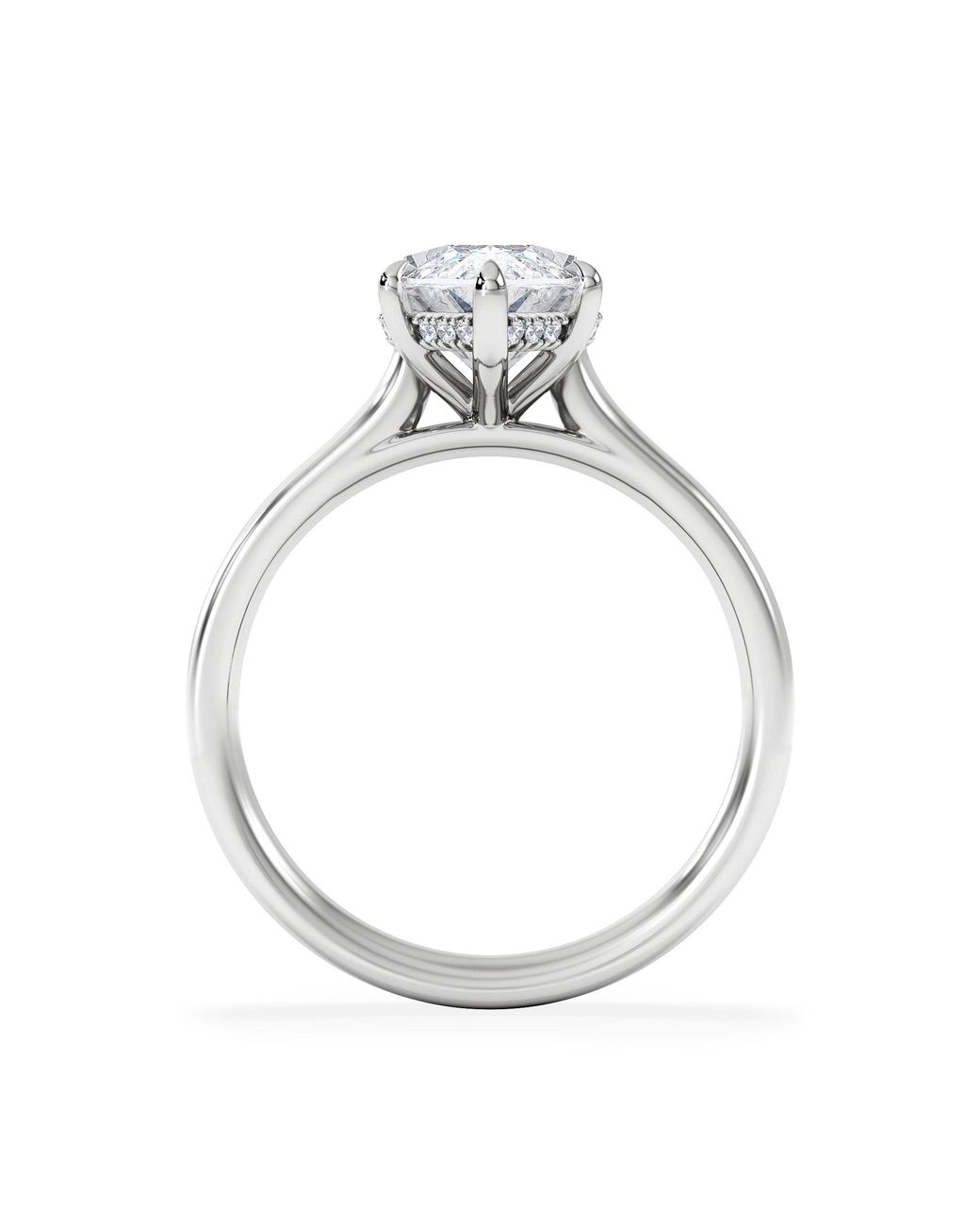 The Diamond Store White Amora Marquise 3.11Ct Hidden Halo Lab Diamond Engagement Ring G/Vs Set
