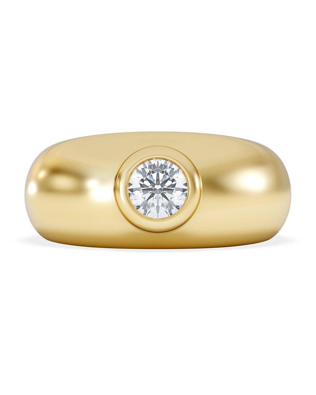 The Diamond Store Metallic Lab Diamond Signet Ring 0.50Ct
