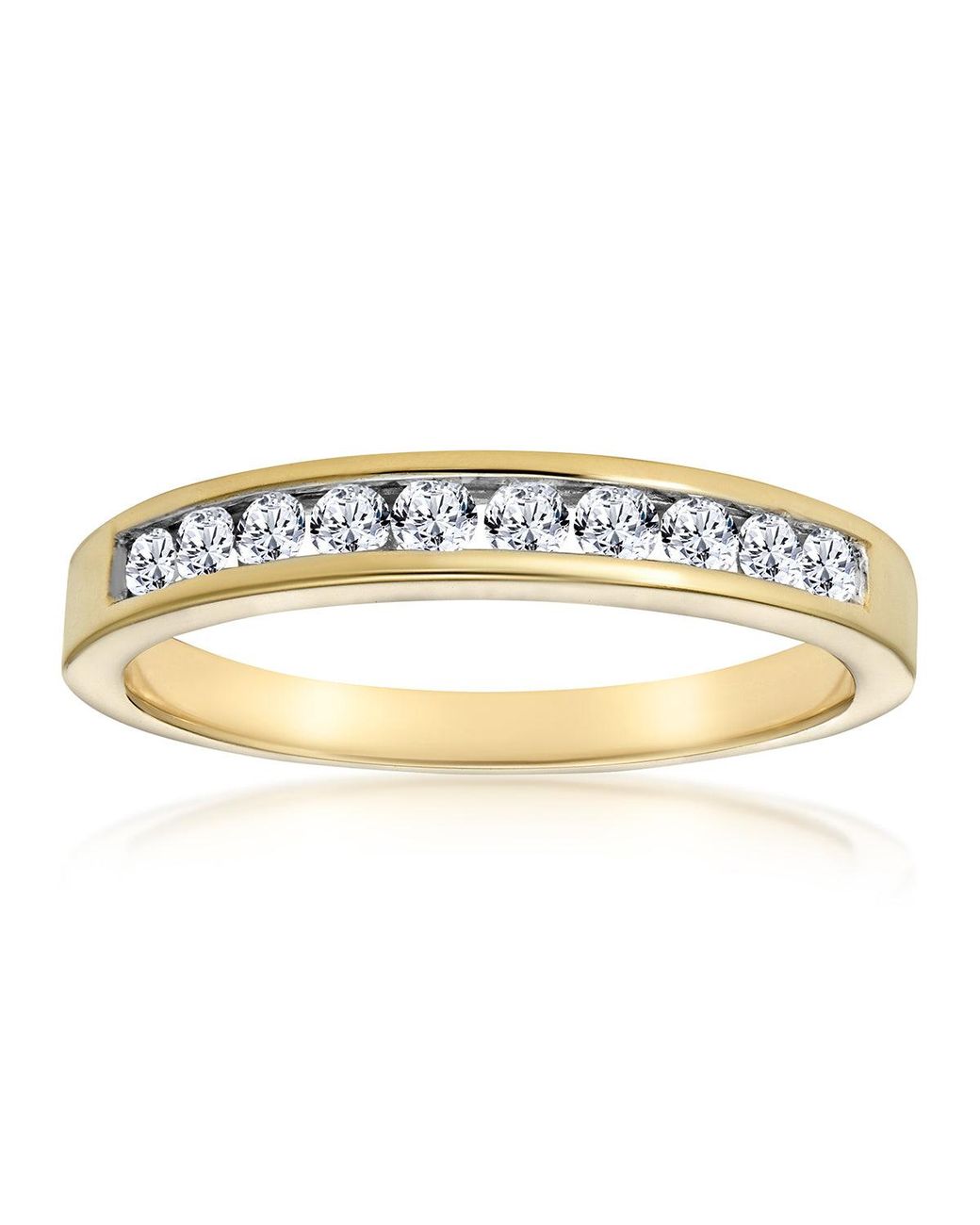 The Diamond Store Metallic Rae Half Eternity Ring 0.33Ct Diamond 9K