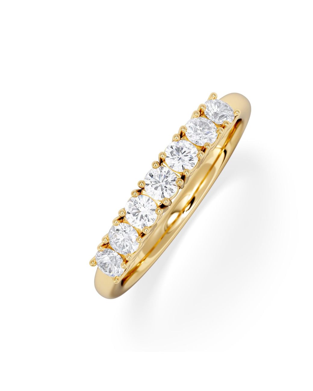 The Diamond Store Metallic Chloe 18K 7 Stone Diamond Eternity Ring 0.75Ct Pk