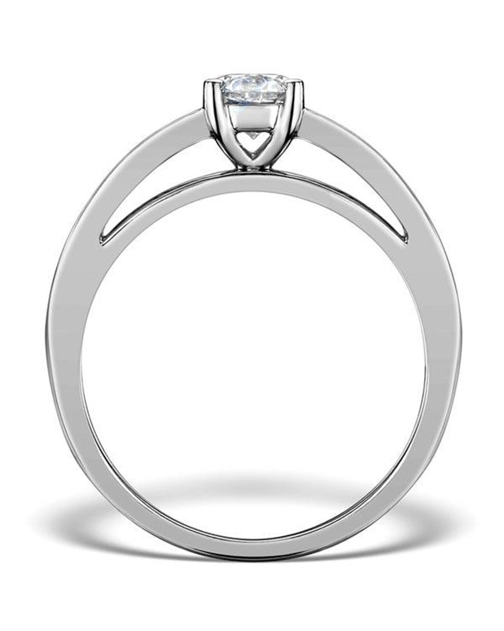 The Diamond Store Metallic Sidestone Lab Diamond Ring Eleri 0.90Ct H/Si1 Princess