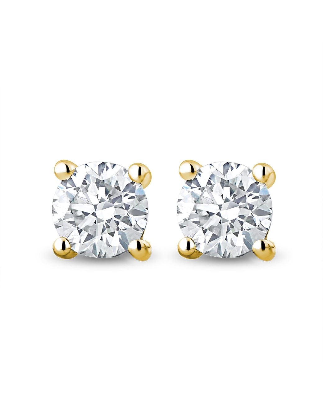 The Diamond Store Blue 18K Lab Diamond Stud Earrings 0.50Ct G/Vs1 Quality