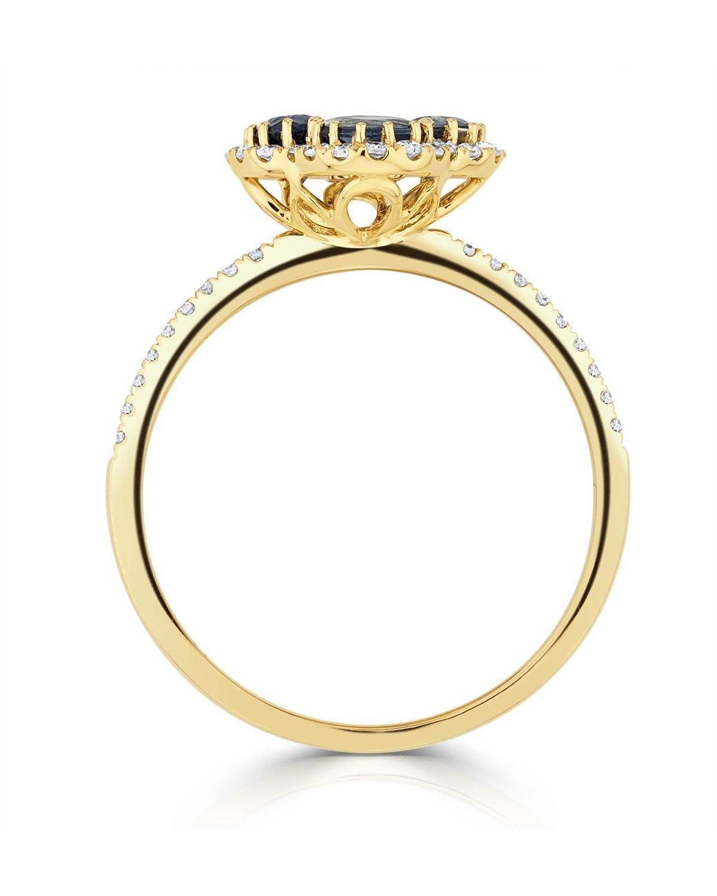 The Diamond Store Blue Alegria 1.31Ct Sapphire And Lab Diamond Ring