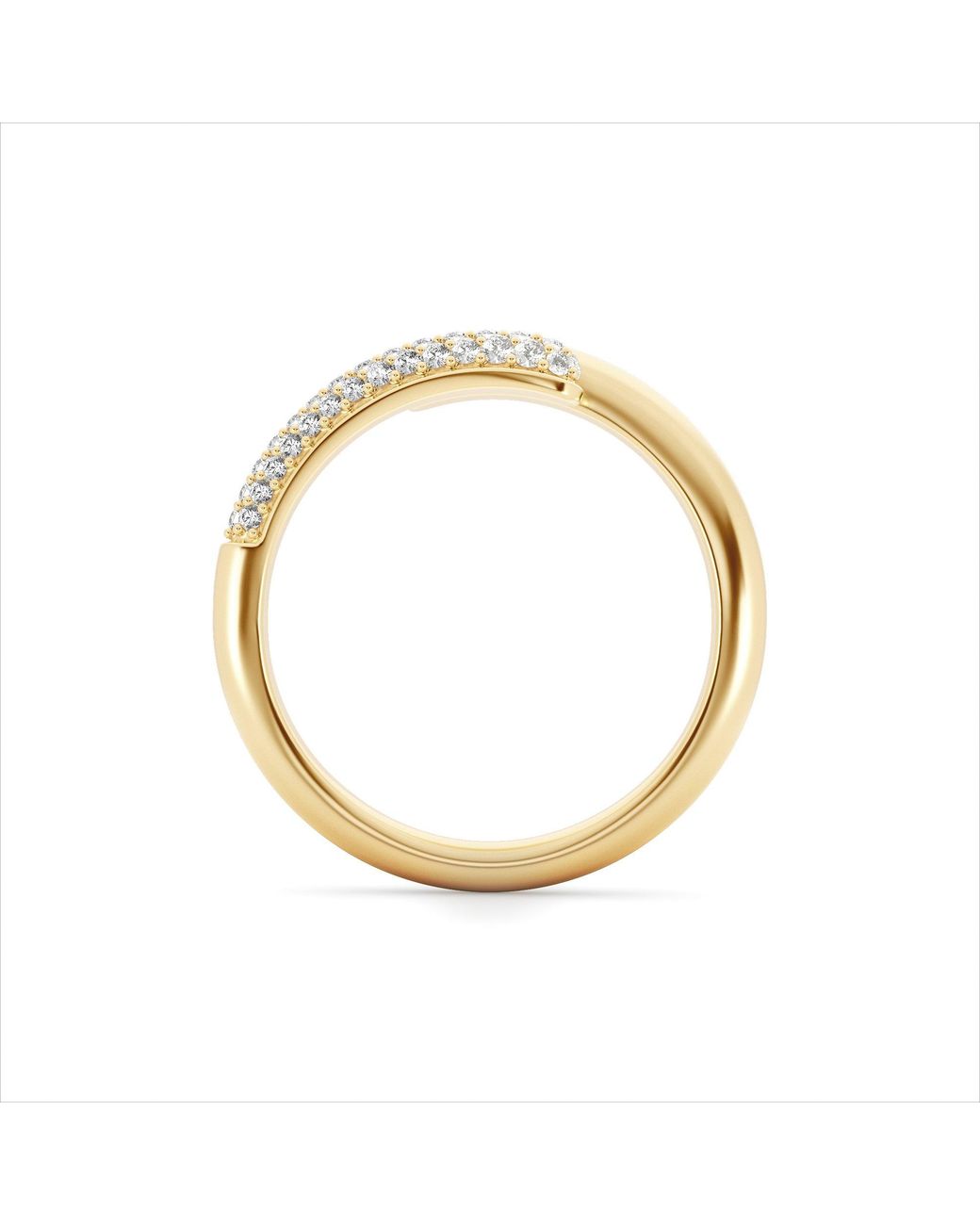 The Diamond Store Metallic 0.15Ct Lab Diamond Pavé Wrap Ring