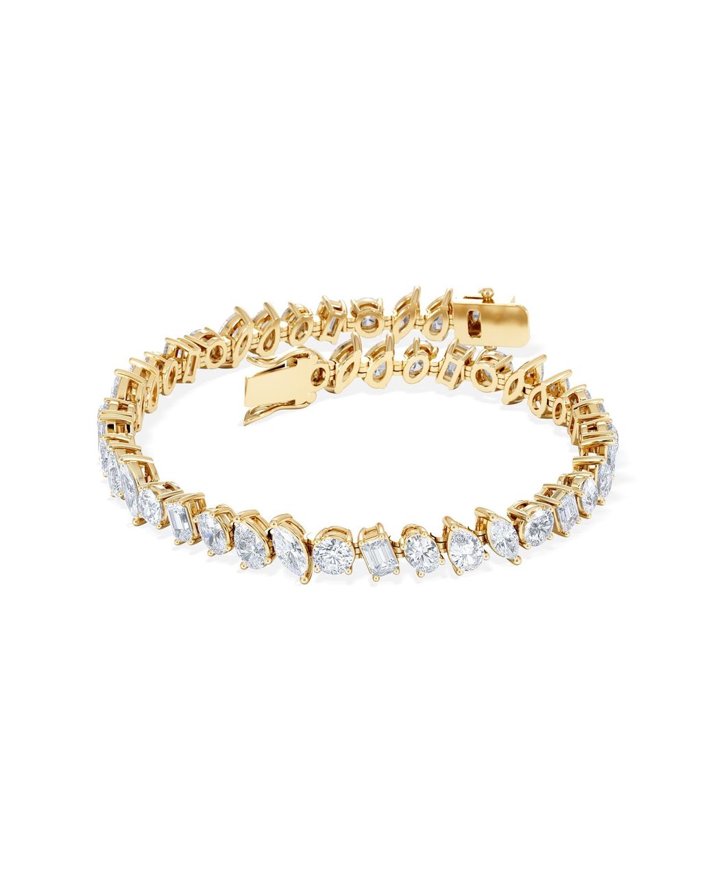 The Diamond Store Metallic Luxe 12.00Ct Lab Diamond Tennis Bracelet With Igi Certified Mixed-Cut Diamonds