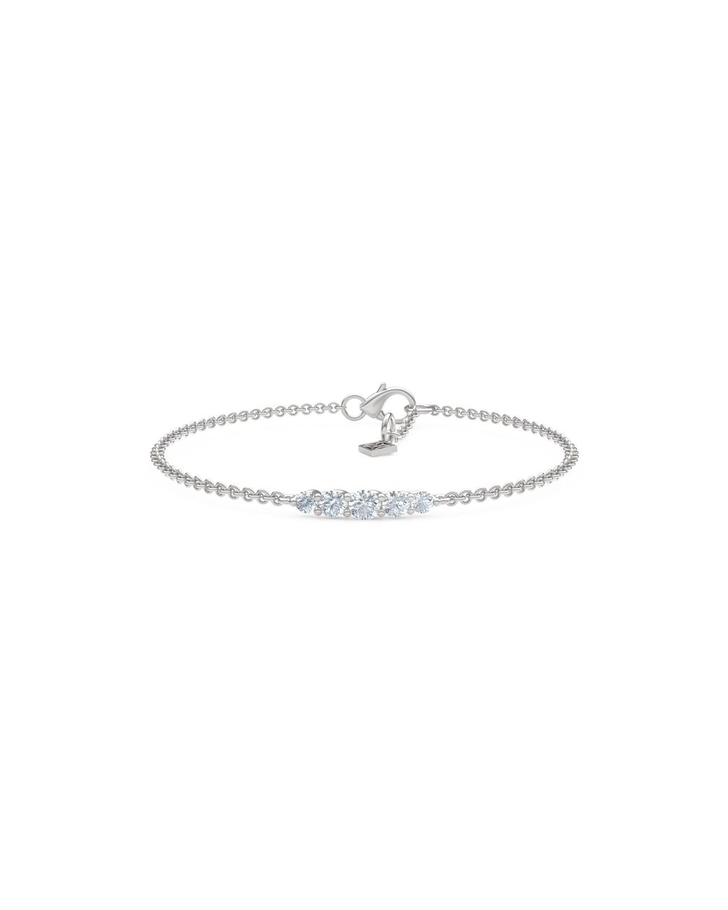 The Diamond Store White Legacy 0.50Ct Round Cut Lab Diamond Bracelet