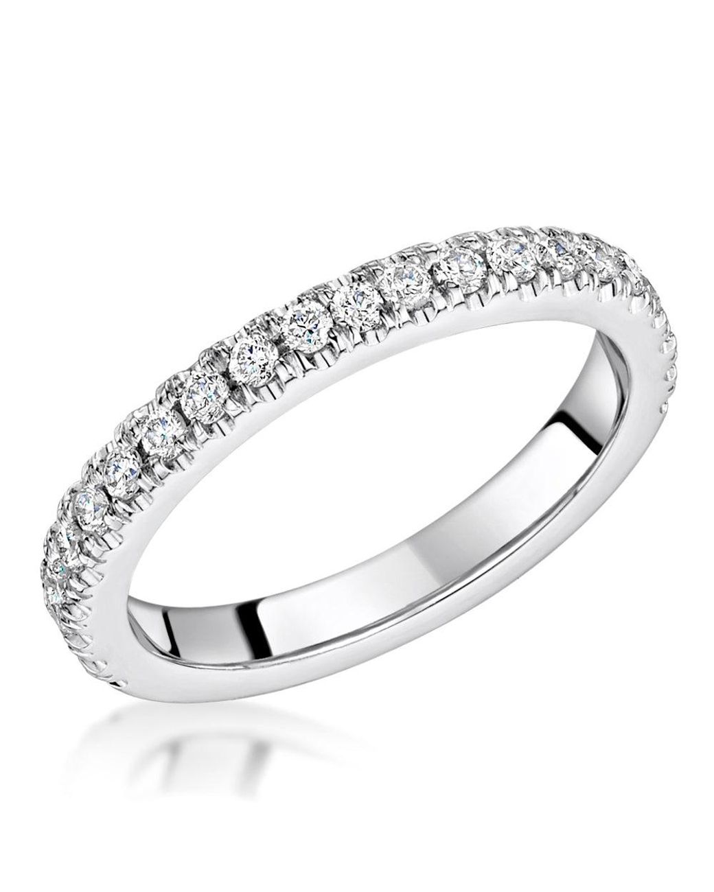 The Diamond Store Metallic Alessandra Matching 2.6Mm Wedding Band 0.42Ct H/Si Diamonds