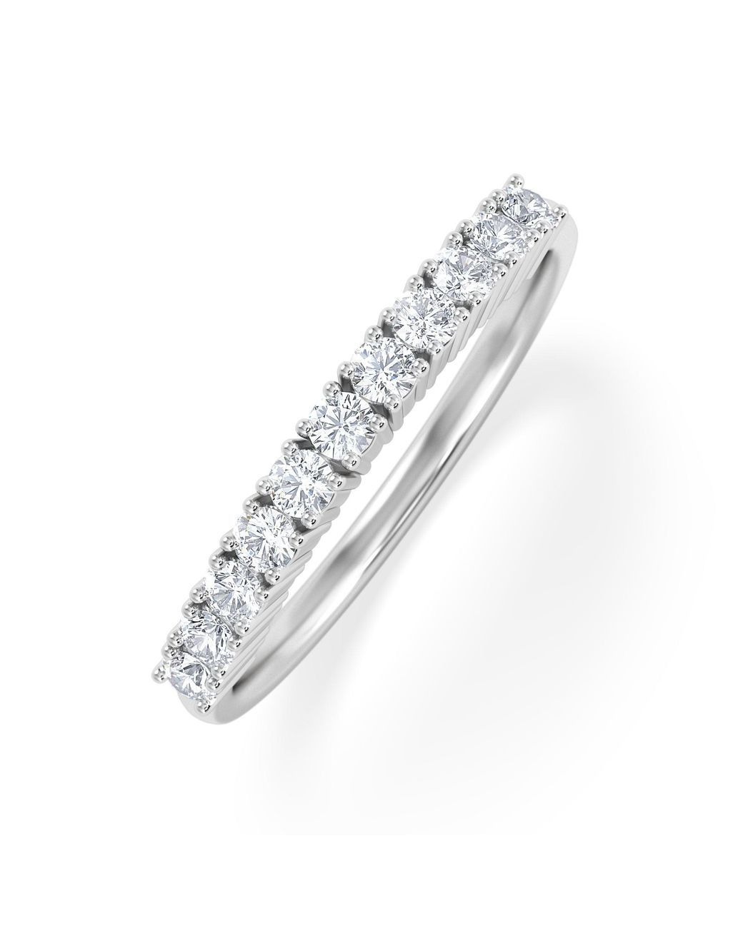 The Diamond Store White Twilight Lab Diamond 0.30Ct H/Si Half Eternity Ring