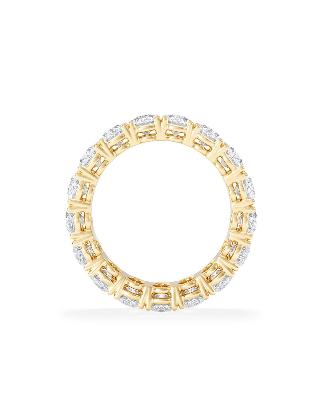 The Diamond Store Metallic Luxe 5.00Ct Lab Diamond Eternity Ring With Igi Certified Oval-Cut Diamonds