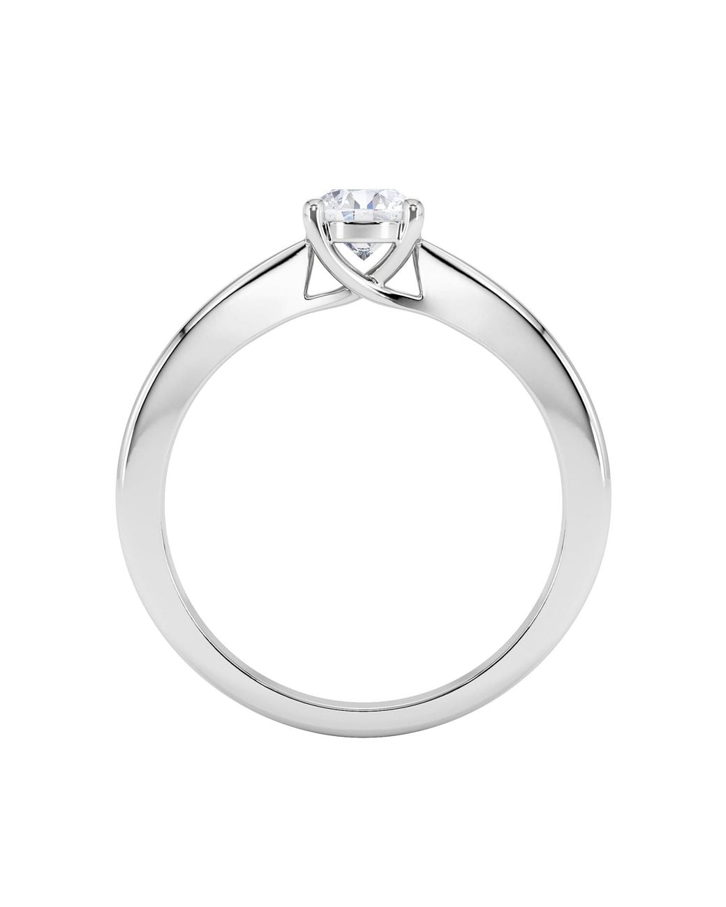 The Diamond Store White Naomi Lab Diamond Engagement Ring 0.50Ct H/Si
