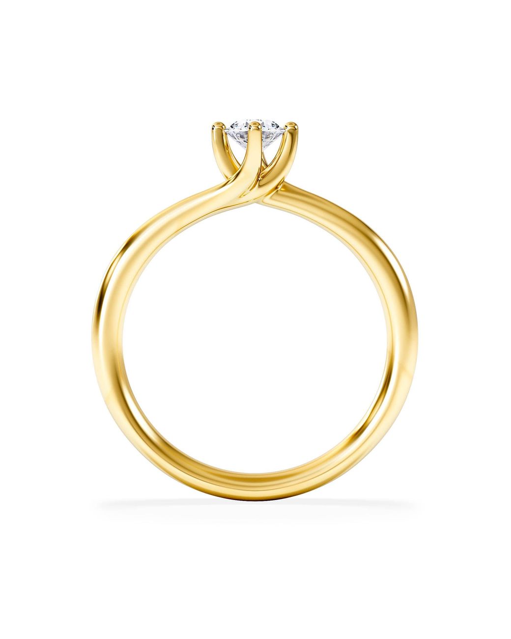 The Diamond Store Metallic Lily Certified Lab Diamond Engagement Ring 0.25Ct F/Vs1 18K