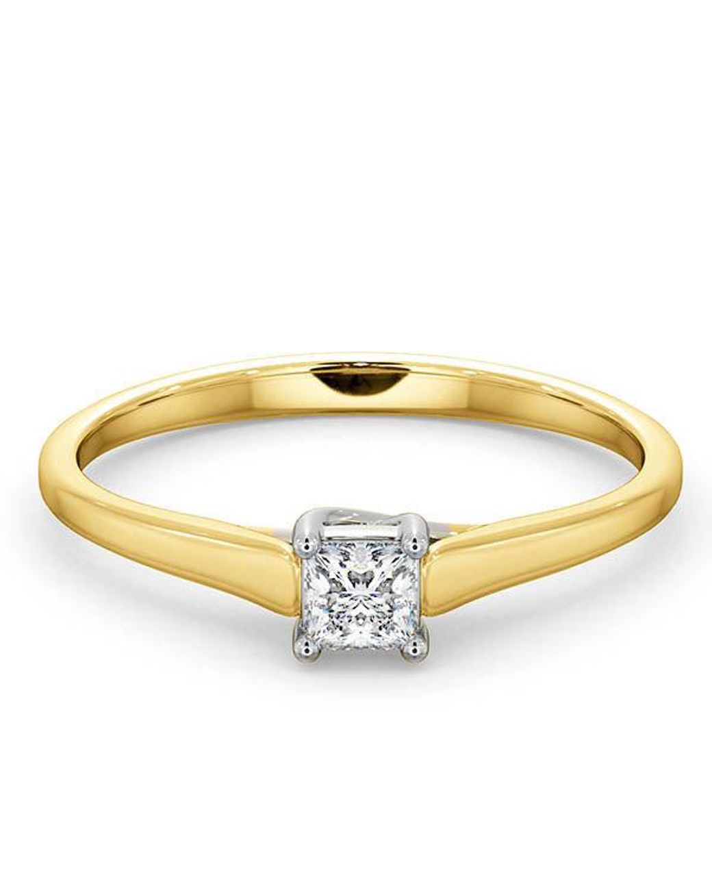 The Diamond Store Metallic Certified Lucy 18K Diamond Engagement Ring 0.25Ct-G-H/Si