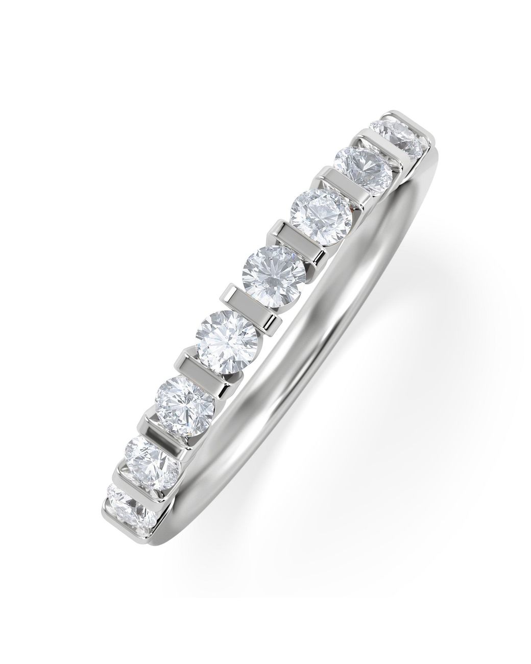 The Diamond Store White Hannah 18K Diamond Eternity Ring 0.50Ct H/Si