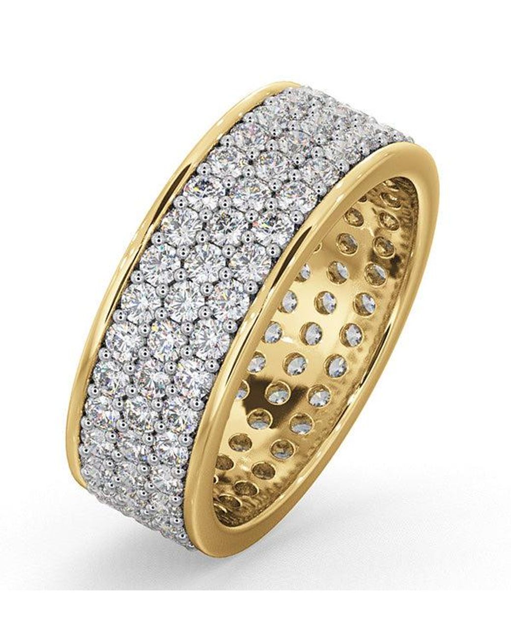 The Diamond Store Metallic Eternity Ring Tia 18Ky Diamond 2.00Ct H/Si