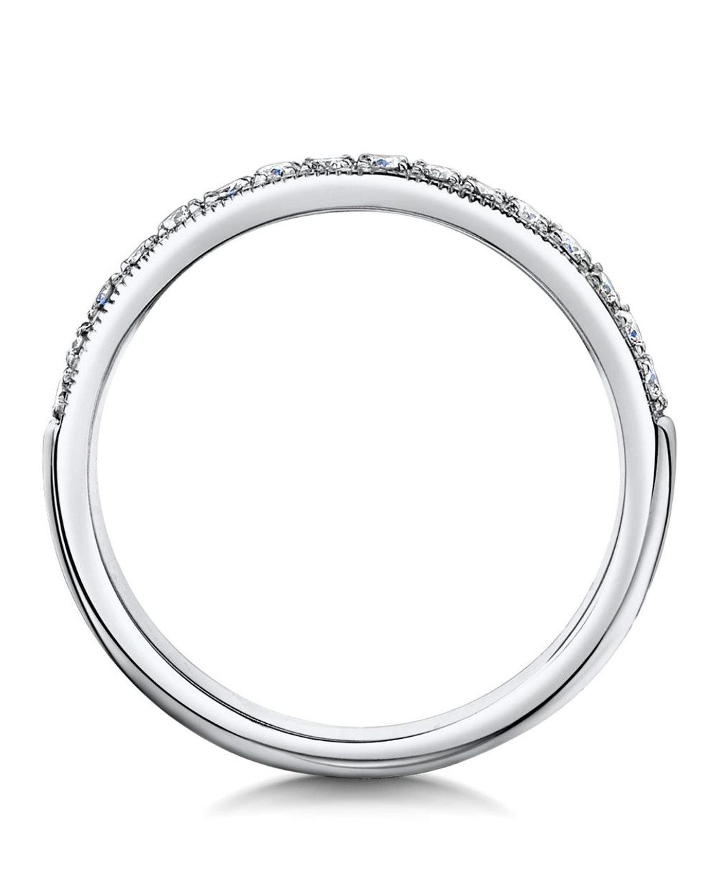 The Diamond Store Metallic Danielle Matching 2.8Mm Wedding Band 0.30Ct H/Si Diamonds