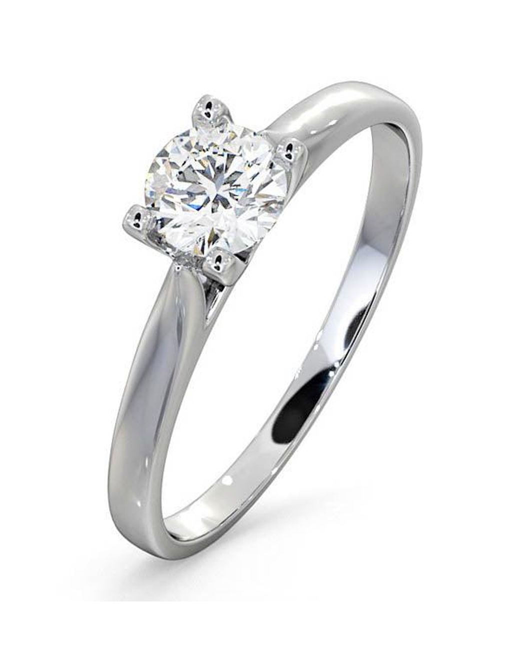 The Diamond Store Metallic Certified 0.50Ct Grace 18K Engagement Ring G/Vs