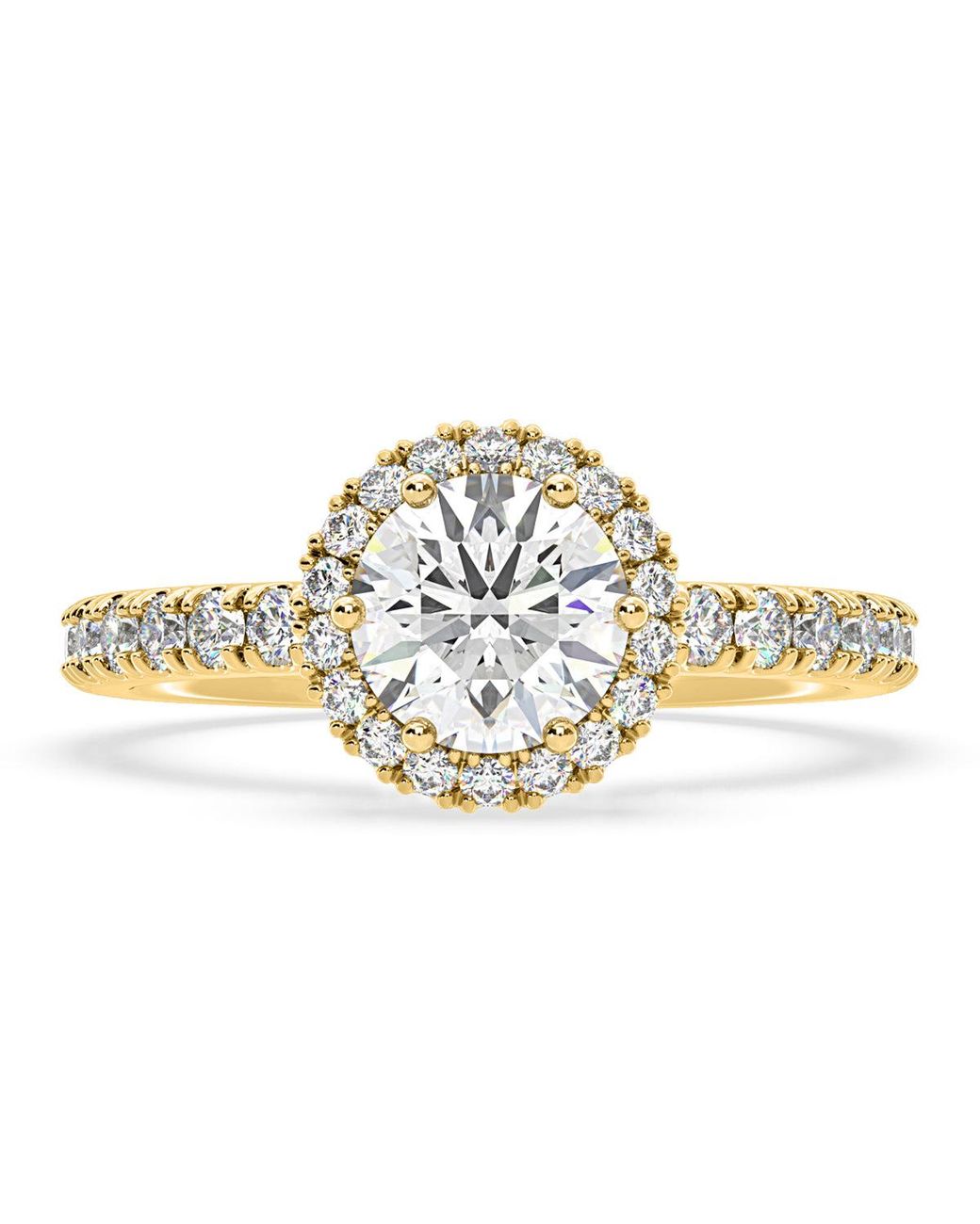 The Diamond Store Metallic Alessandra Lab Diamond Engagement Ring 18Kw 2.60Ct F/Vs1