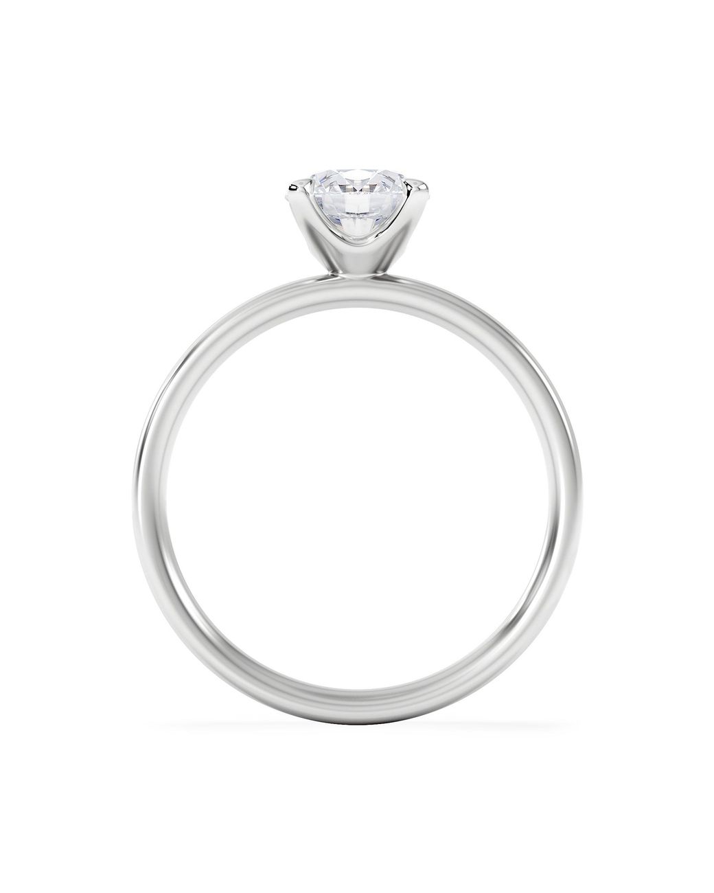 The Diamond Store White Origin 1.00Ct Round Cut Lab Diamond Solitaire Engagement Ring
