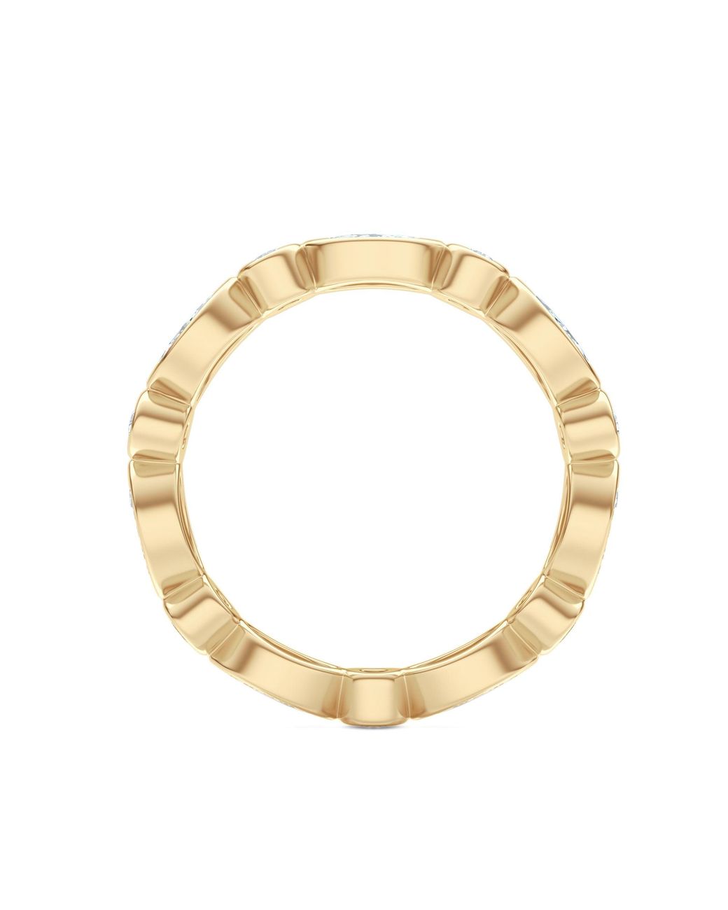 The Diamond Store Metallic Skyline 1.13Ct Marquise And Round Cut Lab Diamond Eternity Ring