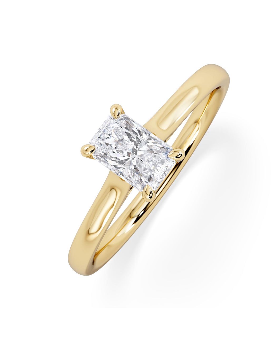 The Diamond Store Metallic Amora Radiant 0.50Ct Diamond Engagement Ring G/Vs Set