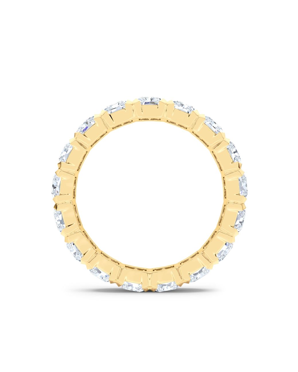 The Diamond Store Metallic Sempre Bezel Radiant Cut 3.00Ct Lab Diamond Eternity Ring