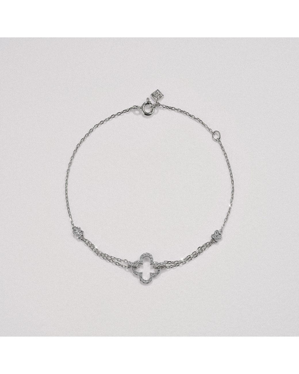 The Diamond Store Metallic Stellato 0.14Ct Lab Diamond Clover Bracelet