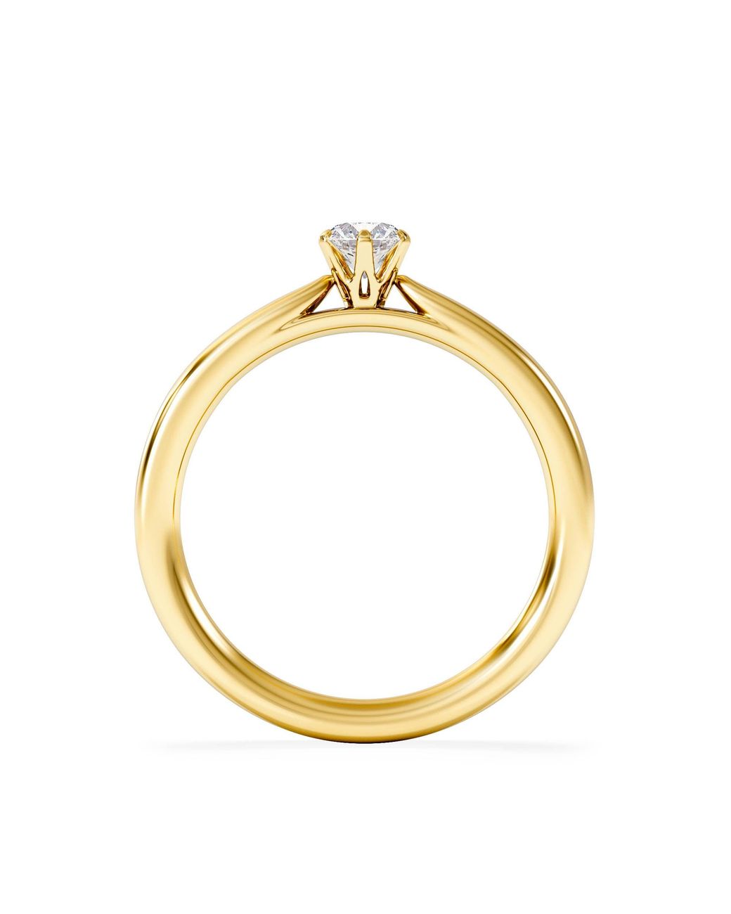 The Diamond Store Metallic Certified Low Set Chloe 18K Diamond Engagement Ring 0.25Ct