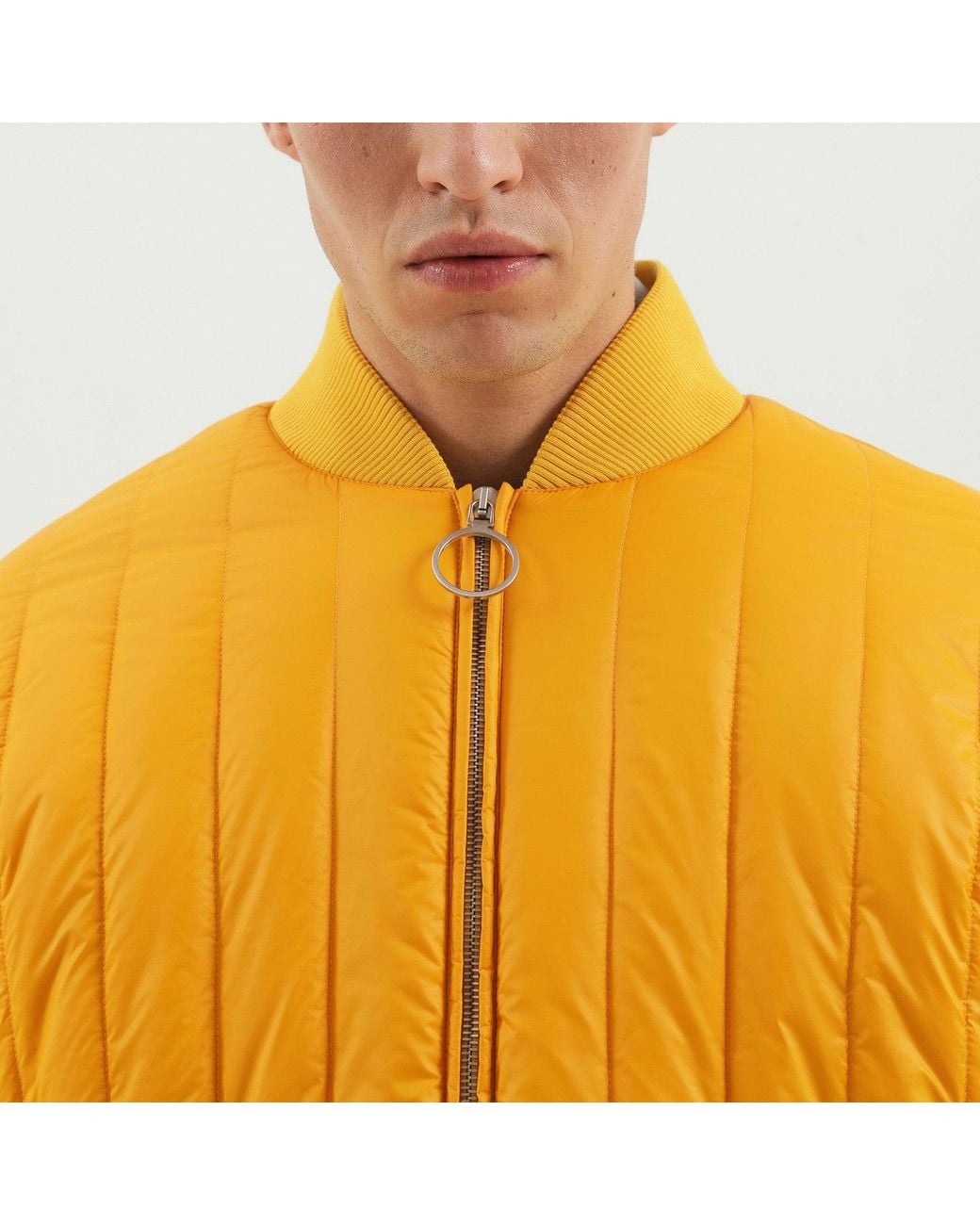 1989 STUDIO Orange Quilted Down Jacket for men