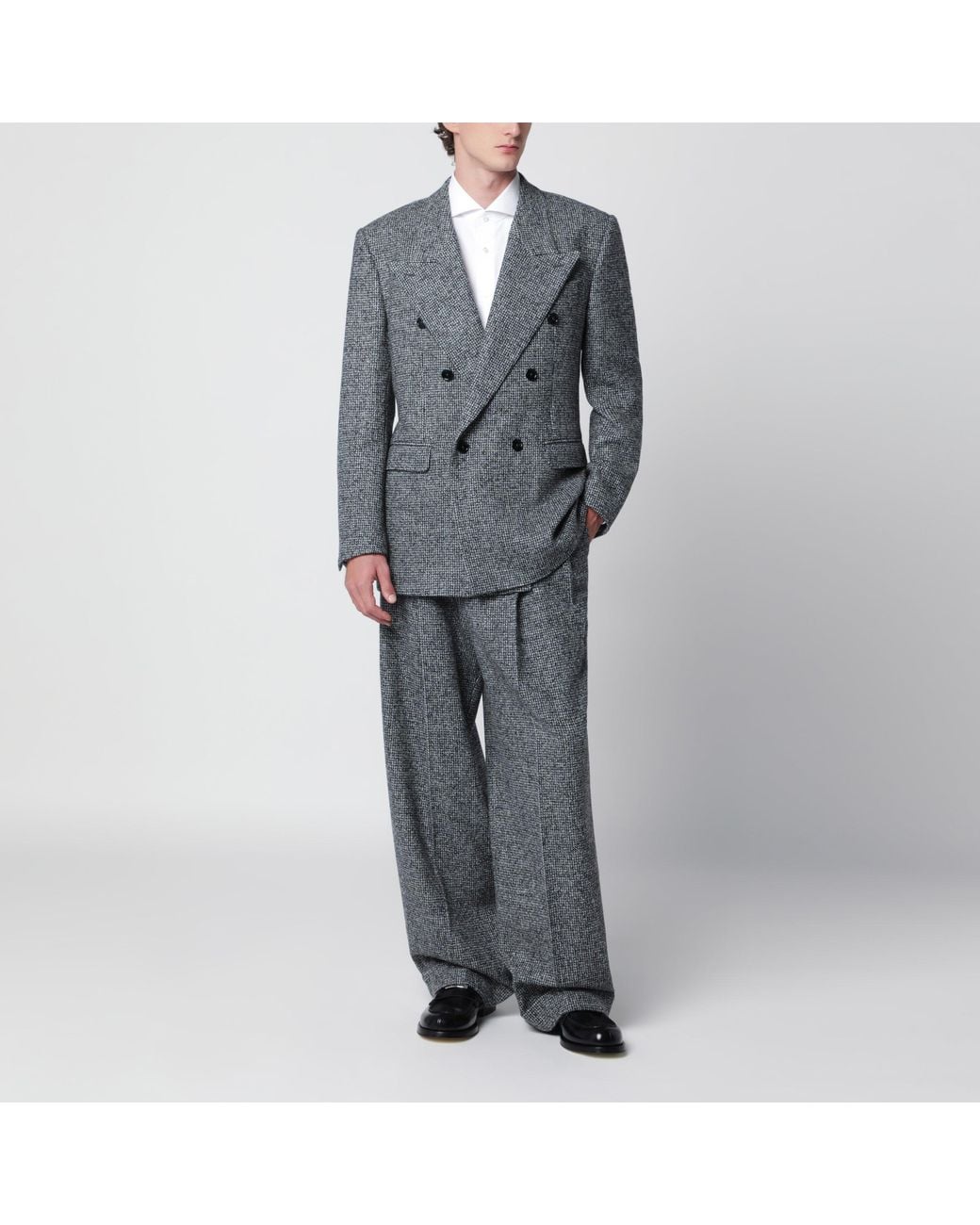 Dolce & Gabbana Gray Sinatra Double-Breasted Jacket for men