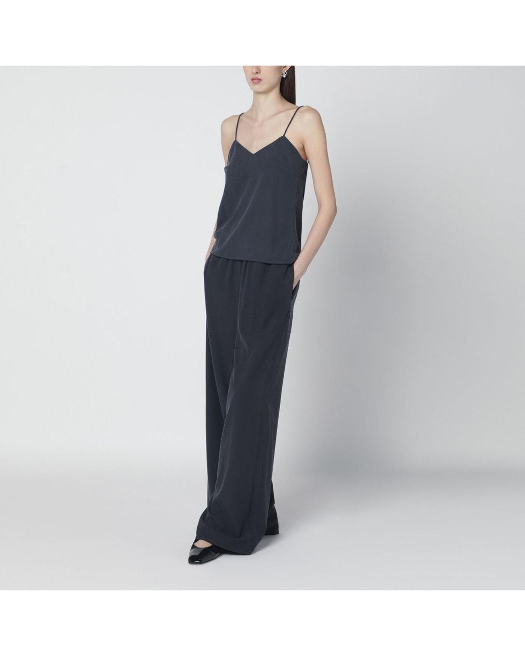 Max Mara Blue Silk Tank Top