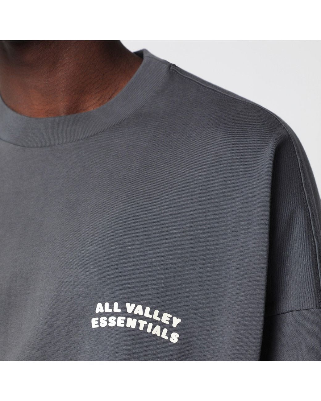Fear Of God Gray Cotton Merch T-Shirt for men