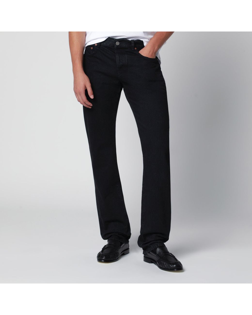 Saint Laurent Black Straight-Leg Jeans for men