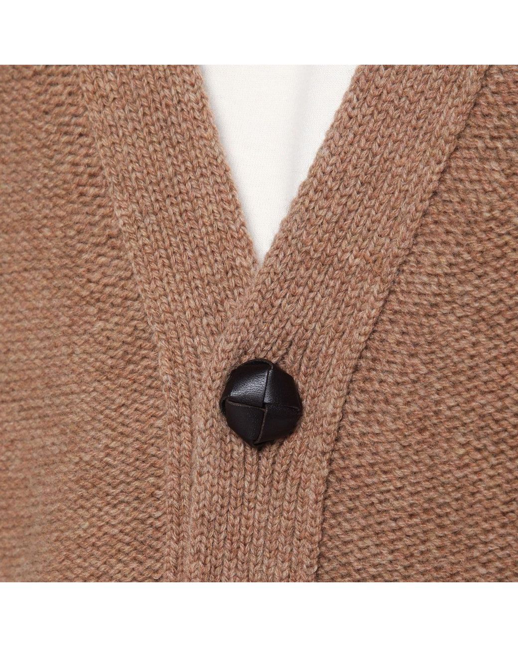 Bottega Veneta Natural Camel Wool Cardigan for men