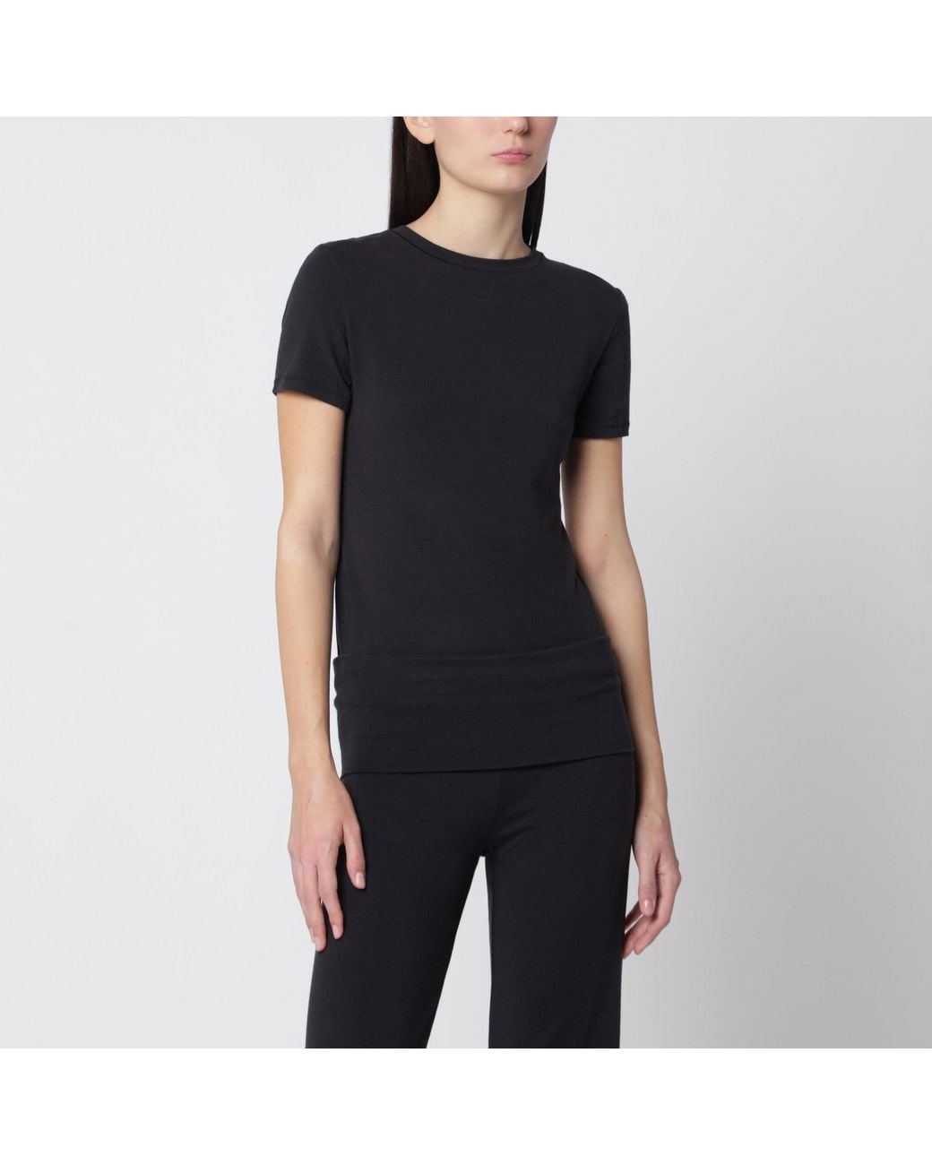 Skims Black Short-Sleeved T-Shirt