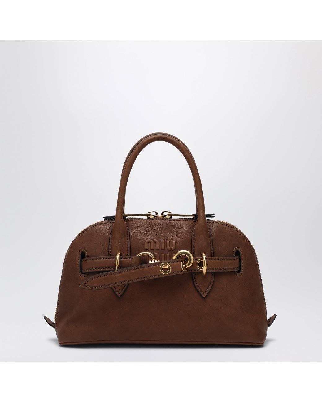 Miu Miu Brown Aventure Oak Bag