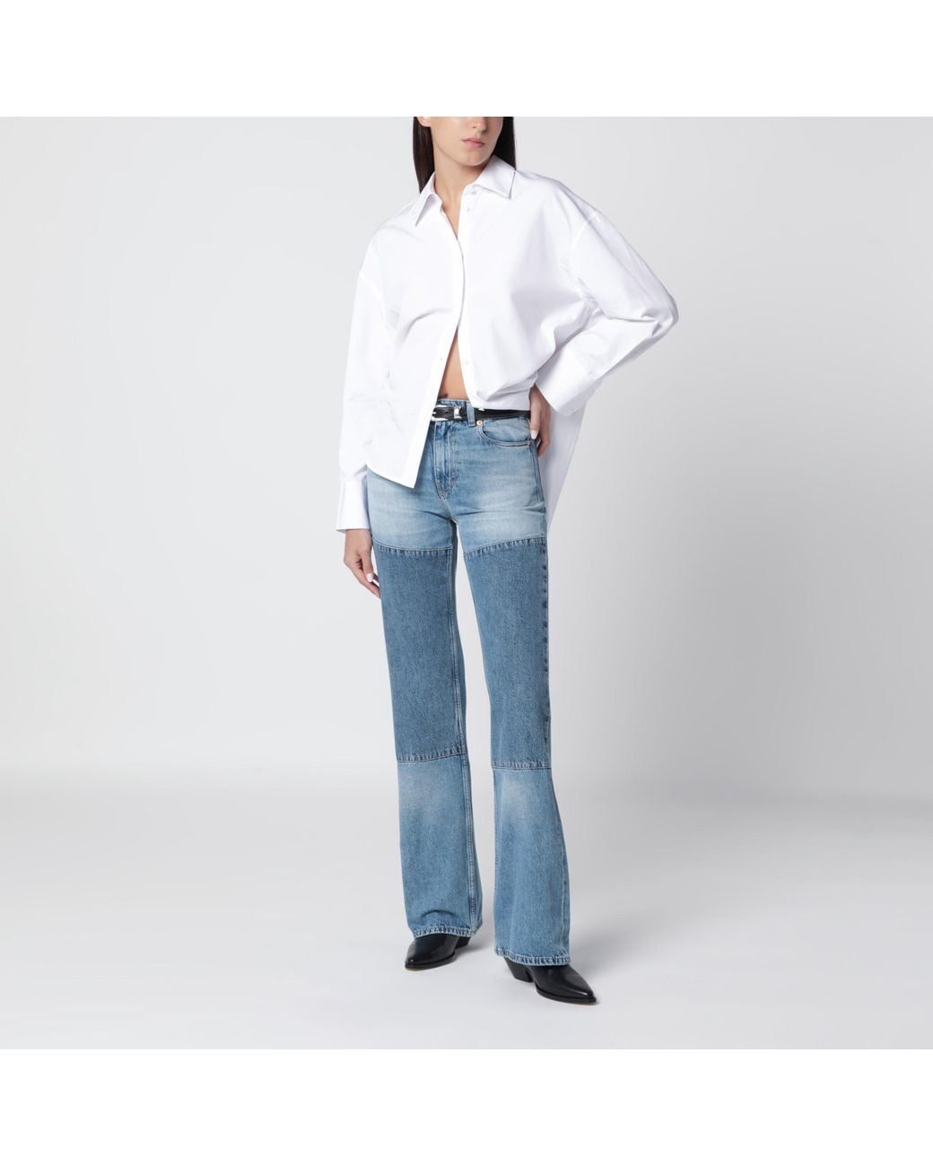 Our Legacy Blue Jeans With Patchwork Panels