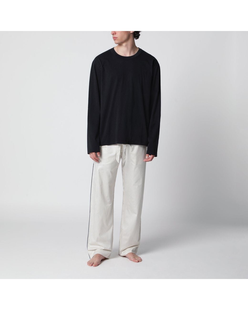 Tekla Black Long-Sleeve T-Shirt for men